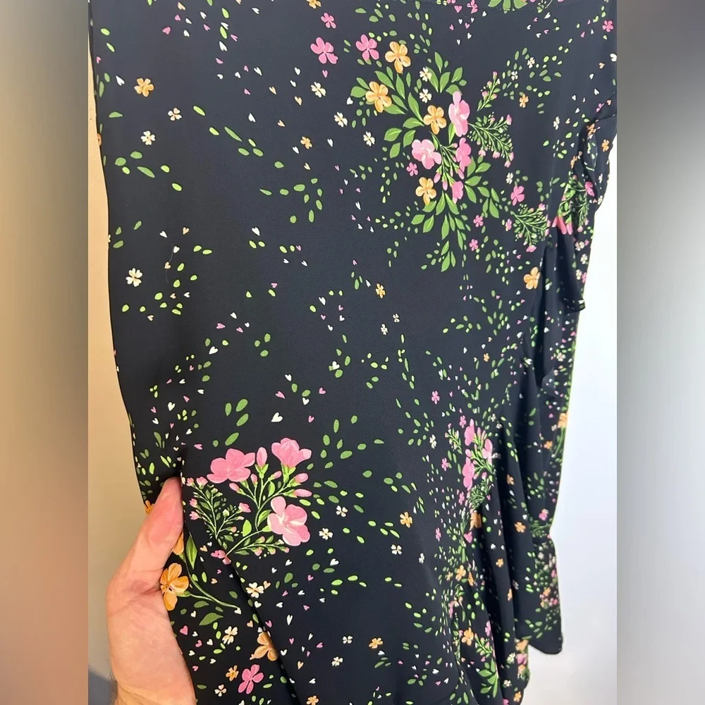 Investments‎ Floral Midi Skirt Size M Fairy Asymmetrical Chic Romantic Coquette